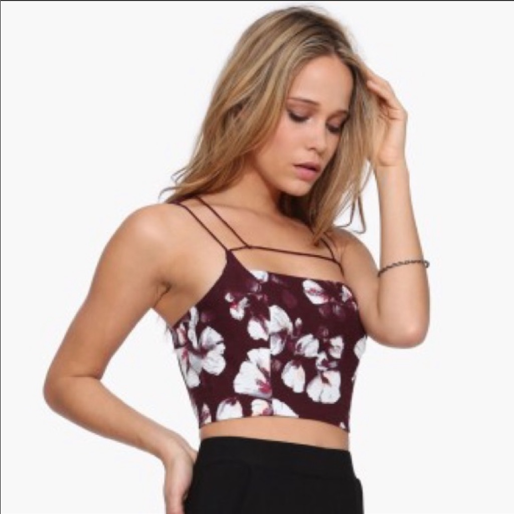 *Nwt* Floral Crop Top